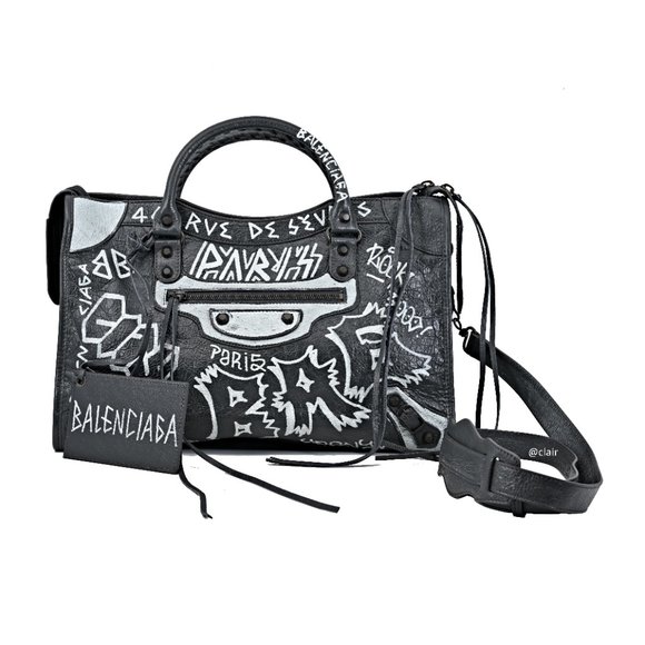 Balenciaga Handbags - Balenciaga Medium Graffiti Classic City Satchel